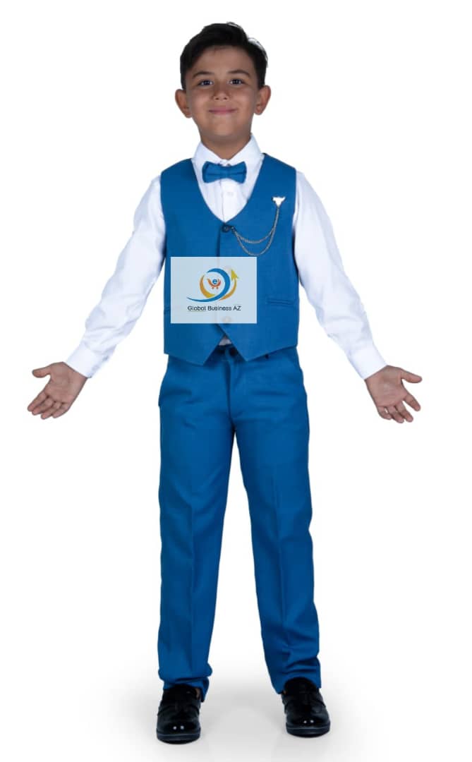 Ensemble Blazer Garçon 5 pièces bleu clair GBAZ-B001-23