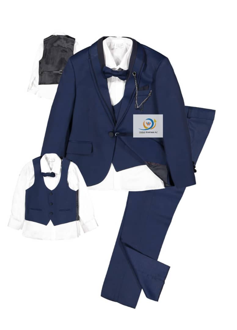Ensemble Blazer Garçon 5 pièces Bleu Marine GBAZ-B007-23