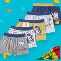 Lot 5 boxers pour garçons, 3-12 ans, assorti