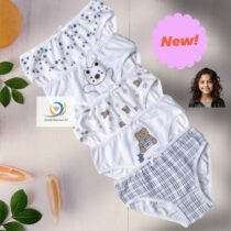 Lot 5 slip pour filles, 3-12 ans, assorti
 95 % Coton 
 5% Elastique