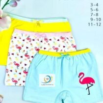 Lot de 3 boxers pour fille 3-12 ans, assorti