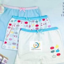 Lot de 3 boxers pour fille 3-12 ans, assorti