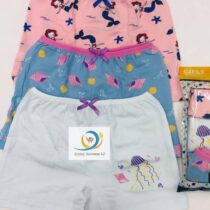 Lot de 3 boxers pour fille 3-12 ans, assorti
