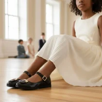 Ballerines fille élégantes noires, pointure 32-36, en cuir synthétique verni, idéales pour cérémonie, mariage ou école. Confort, chic et maintien assuré.
❀ Pointures disponibles : 32 à 36, bride scratch ajustable, parfait maintien
❀ Matière : cuir synthétique verni, semelle souple antidérapante
❀ Couleur : NOIRE