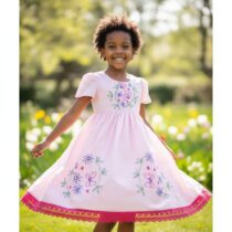 Robe cérémonie fille 5 ans rose clair, élégante et confortable, avec dentelle brodée, manches courtes et motifs floraux pour occasions spéciales.
❀ Idéale pour mariage, anniversaire ou fête, tissu doux et léger
❀ Couleur : Rose