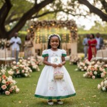 Robe cérémonie fille 3 ans blanche en coton, élégante et confortable, ornée de broderies canetons et détails verts, idéale événements et anniversaires.
❀ Matière : coton léger, idéal pour l’été et les cérémonies
❀ Couleur : Blanche