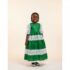 Robe cérémonie fille 3 ans verte Sénégal brodée coton mariage baptême