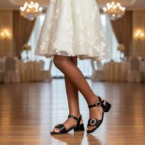 Chaussures fille élégantes noires à petit talon, idéales cérémonie et mariage, disponibles du 24 au 37 pour un look chic et confortable en toute occasion.
❀ Pointures disponibles : 24 à 37
❀ Petit talon carré confortable, parfait pour les événements
❀ Couleur : NOIRE