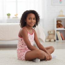 Ensemble sous-vêtement fille 9 ans en coton rose, motifs étoiles, planètes et fusées. Idéal pour les nuits d’été, doux, confortable et respirant. ❀ Taille : 9 ans, coupe ample pour une liberté de mouvement optimale ❀ Couleur : rose avec motifs rouges étoiles, planètes et fusées ❀ Tissu léger et respirant, parfait pour la maison et la nuit
❀ Couleur : Rose