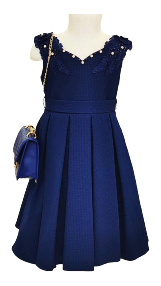 Robe fille bleu marine Laci Vert 8 et 9 ans