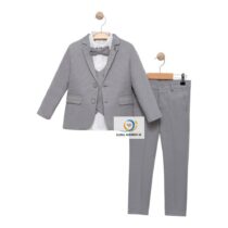 Matière du blazer: 70% polyester, 30% viscose.
Matériau des chemises: 100% coton.
Les costumes pour garçons sont en polyester et en viscose, et les chemises sont en coton de haute qualité. Doux et confortable à porter.