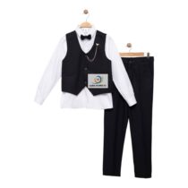 Matière du blazer: 70% polyester, 30% viscose.
Matériau des chemises: 100% coton.
Les costumes pour garçons sont en polyester et en viscose, et les chemises sont en coton de haute qualité. Doux et confortable à porter.