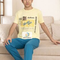 Ensemble pyjama 2 pièces en coton pour enfant, manches courtes, pantalons, vêtements de détente décontractés pour garçon
Vêtements de nuit de luxe à col en rond 

Matière : Coton 
Taille : 13- 16 ans
Élasticité : peu élastique
Douceur : Doux