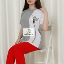 Ensemble pyjama 2 pièces en coton pour enfant, manches courtes, pantalons, vêtements de détente décontractés pour fille
Vêtements de nuit de luxe à col en rond 

Matière : Coton 
Taille : 13- 16 ans
Élasticité : peu élastique
Douceur : Doux