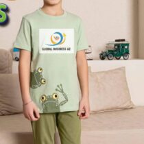 Ensemble pyjama 2 pièces en coton pour enfant, manches courtes, pantalons, vêtements de détente décontractés pour garçon
Vêtements de nuit de luxe à col en rond 

Matière : Coton 
Taille : 4- 11 ans
Élasticité : peu élastique
Douceur : Doux