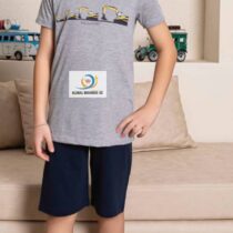 Ensemble pyjama 2 pièces en coton pour enfant, manches courtes, pantalons, vêtements de détente décontractés pour garçon
Vêtements de nuit de luxe à col en rond 

Matière : Coton 
Taille : 4- 11 ans
Élasticité : peu élastique
Douceur : Doux